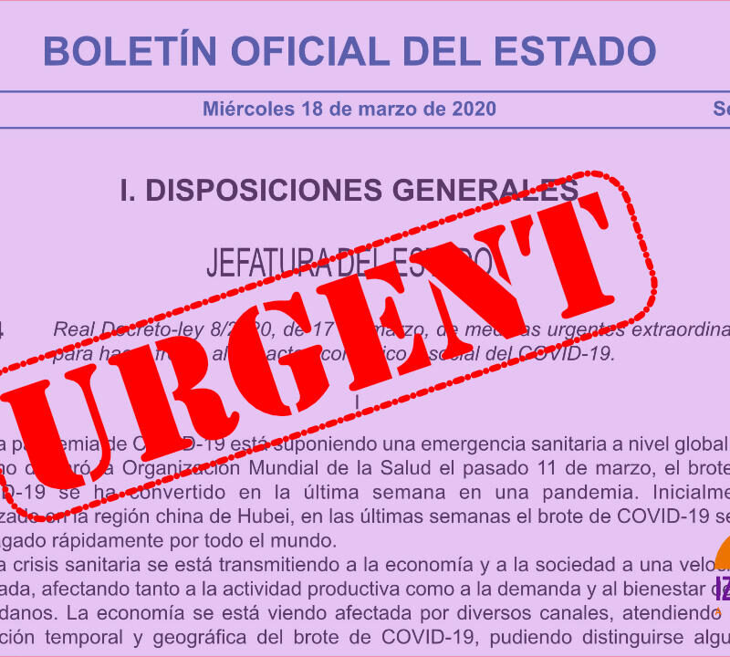 Medidas económicas urgentes coronavirus - Izquierdo i Tugas Associats - Gestoria Izquierdo en Gavà